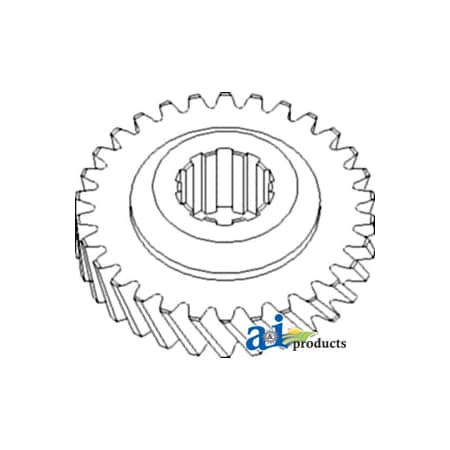 A & I Products Gear, Main Shaft (3rd) 4" x4" x1" A-70225413